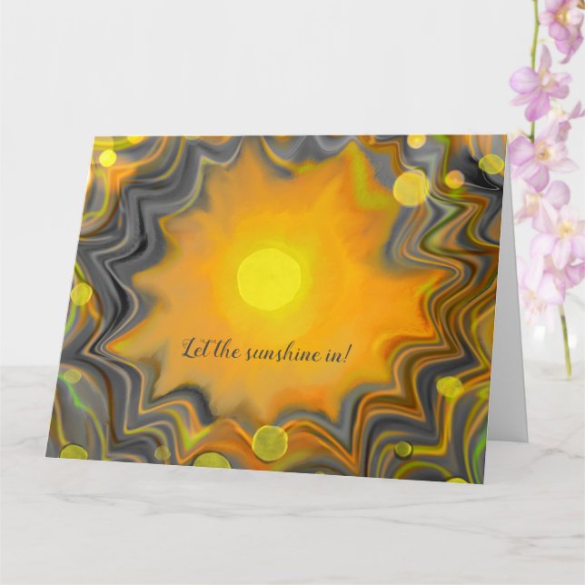 Let the Sunshine In Retro Love  Card (Orchid)