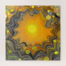 Let the Sunshine In Retro Love Jigsaw Puzzle