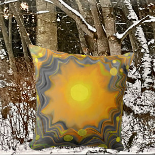Let the Sunshine In Retro Love Throw Pillow
