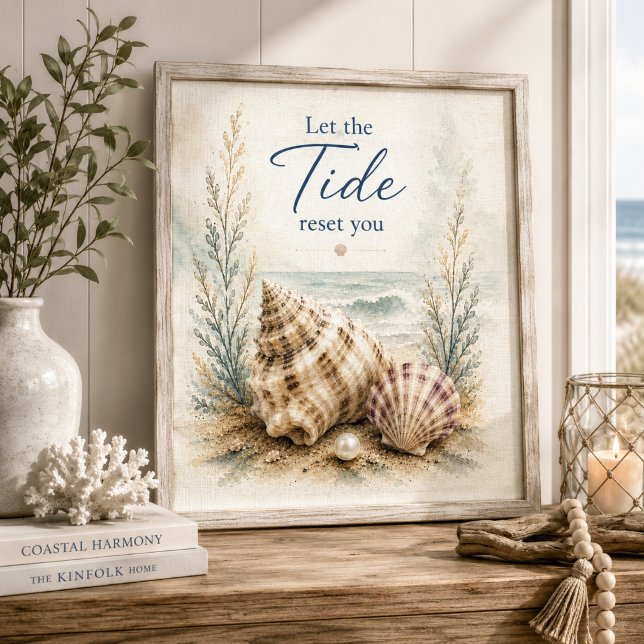 Let the Tide Reset You Seashell Wall Art (Creator Uploaded)