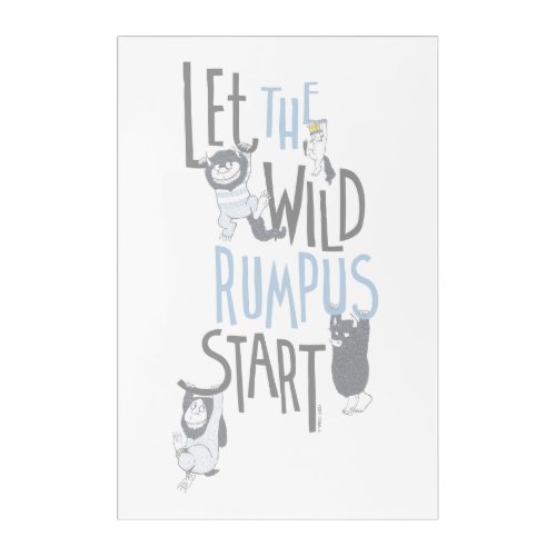 Let the Wild Rumpus Start _ Blue Acrylic Print