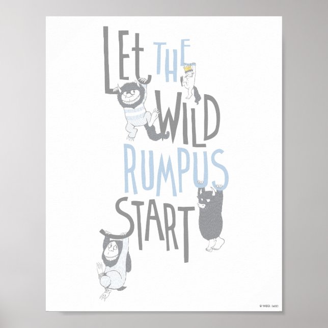 Let the Wild Rumpus Start - Blue Poster (Front)