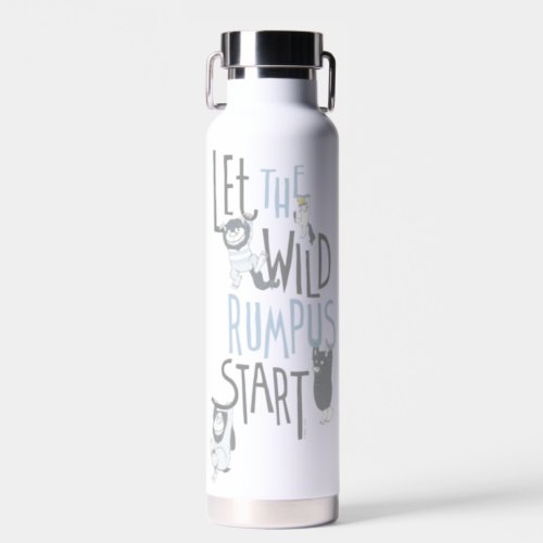 Let the Wild Rumpus Start _ Blue Water Bottle