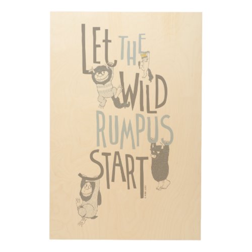 Let the Wild Rumpus Start _ Blue Wood Wall Art