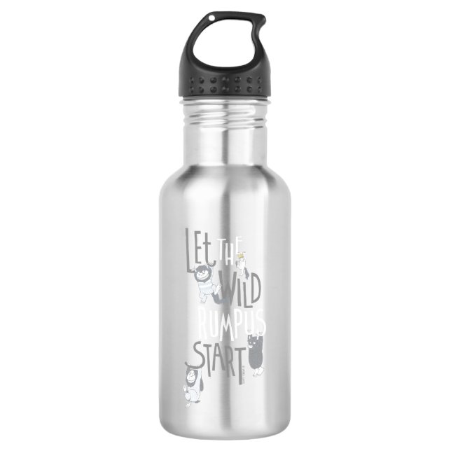 Let the Wild Rumpus Start Stainless Steel Water Bottle (Front)