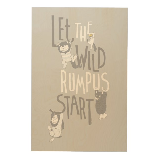 Let the Wild Rumpus Start Wood Wall Art (Front)