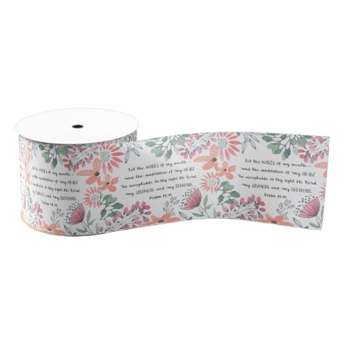 Let the Words of my Mouth _ Ps 1914 Grosgrain Ribbon