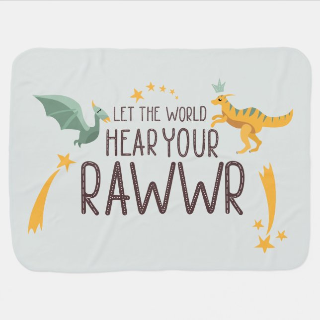 Let the World Hear Your Roar Baby Blanket (Horizontal)