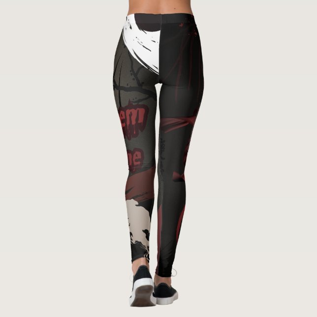 ⛈️🥷Let Them Come, Samurai Storm🥷⛈️ Leggings (Back)