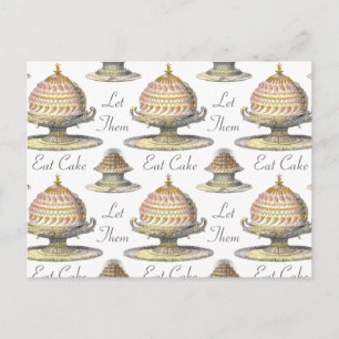 Let Them Eat Cake French Pastry Chef Postcard
