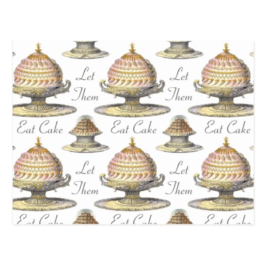 Let Them Eat Cake French Pastry Chef Postcard Zazzle