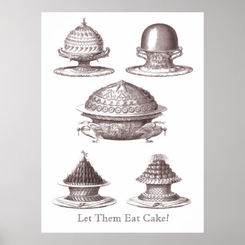 Let Them Eat Cake French Souffles Antique Print