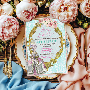 Let Them Eat Cake Marie Antoinette Bridal Shower Invitation by PaperandPomp at Zazzle