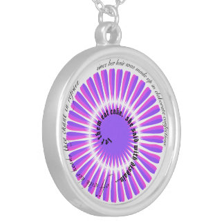 Let Them Eat Cake Marie Antoinette Medallion Silver Plated Necklace