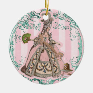Let Them Eat Cake Marie Antoinette Pink Ornament