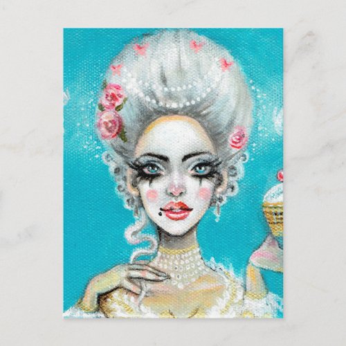 Let them eat cake mini Marie Antoinette cupcake Postcard