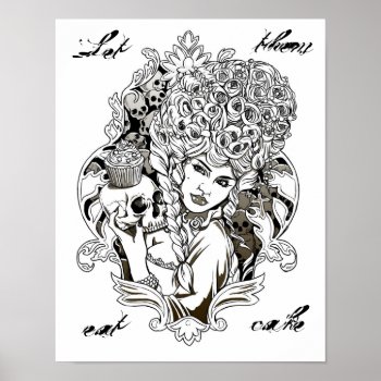 Let Them Eat Cake - Original Illustration Poster by RuthKeattchArt at Zazzle
