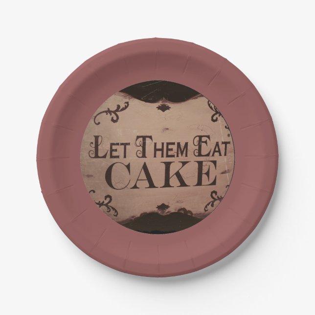 Let them eat cake paper plates (Front)
