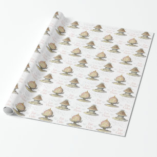 Let Them Eat Cake Vintage French Wedding Birthday Wrapping Paper