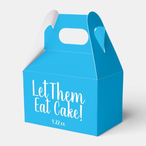 Let Them Eat Cake Wedding Take Home Boxes