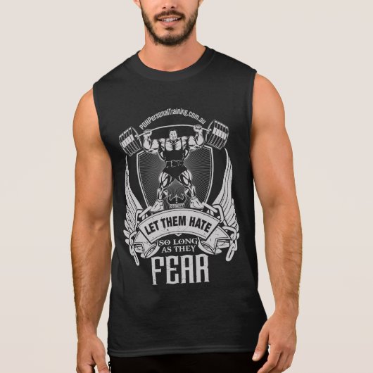 Let them fear singlet sleeveless shirt (Front)