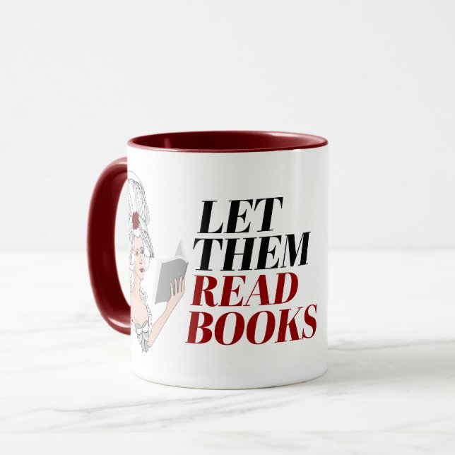 Let them read books mug (Front Left)