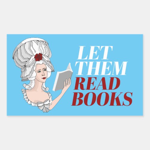 Let them read books rectangular sticker