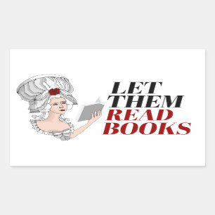Let them read books rectangular sticker