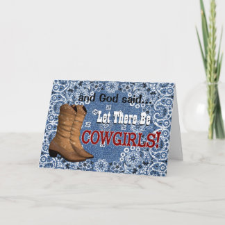 Let There Be Cowgirls Birthday Card