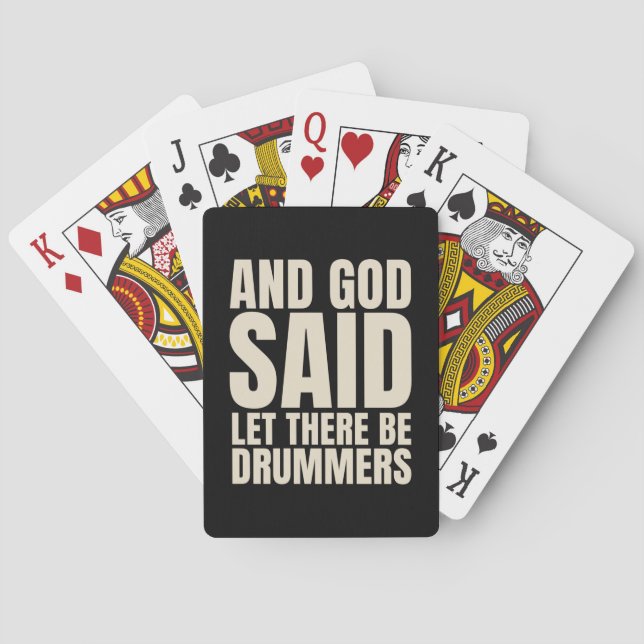 Let There Be Drummer Poker Cards (Back)