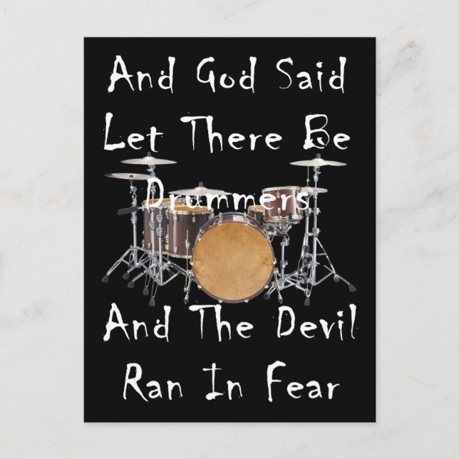 Let there Be Drummers Postcard (Front)