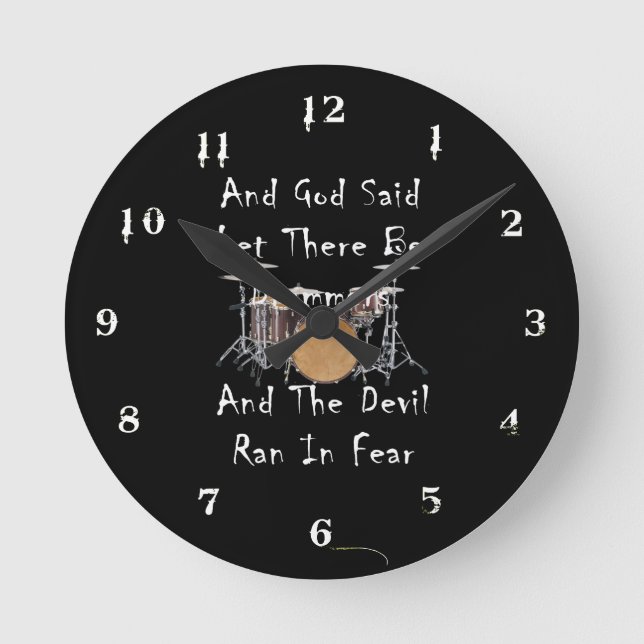 Let there Be Drummers Round Clock (Front)
