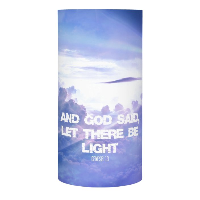 Let There Be Light Bible Verse Flameless Candle Zazzle Com