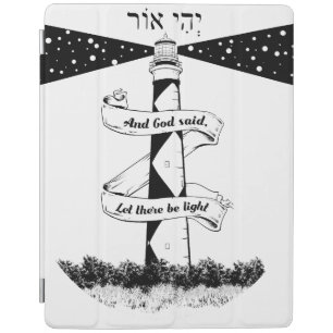 LET THERE BE LIGHT black and white iPad Smart Cover