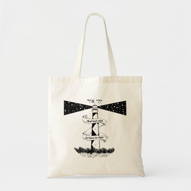 LET THERE BE LIGHT lighthouse Tote Bag (Front)