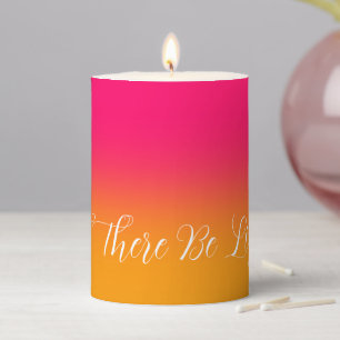 Let There Be Light Rainbow    Pillar Candle