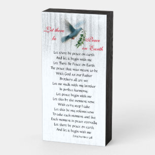 Let There Be Peace On Earth “8x4” Box Sign