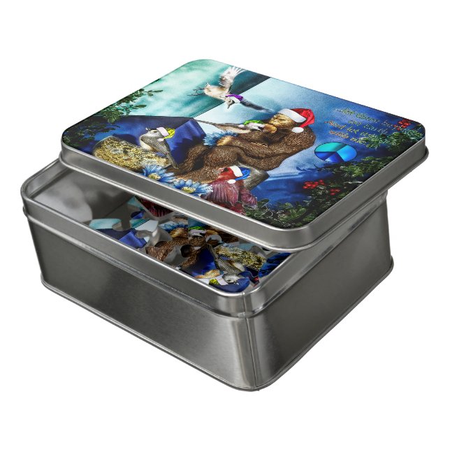 Let there be peace on earth acrylic puzzle w/tin (Lid Open)