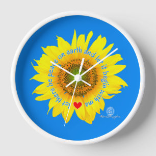 let there be peace on earth - sunflower clock