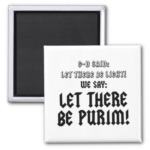 let there be purim magnet