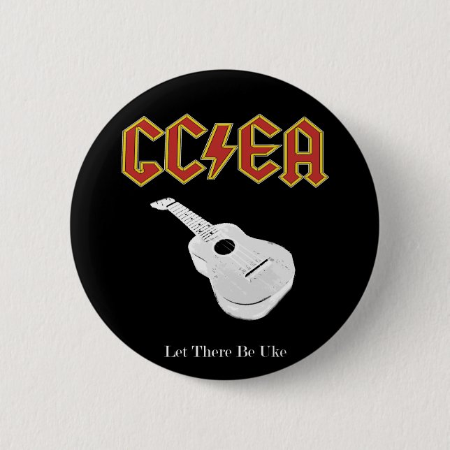 Let there be uke pinback button (Front)