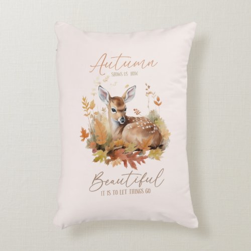 Let Things Go Autumn Accent Pillow