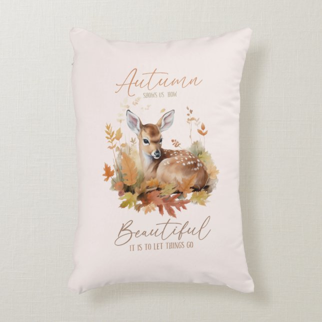 Let Things Go Autumn Accent Pillow (Front(Vertical))