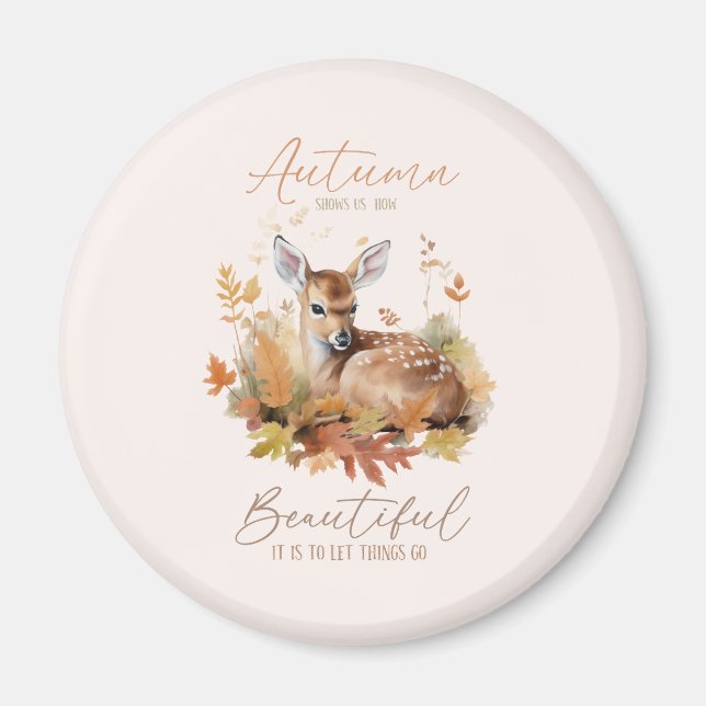 Let Things Go Autumn Magnet (Front)