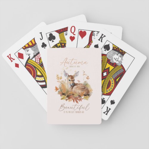 Let Things Go Autumn Poker Cards