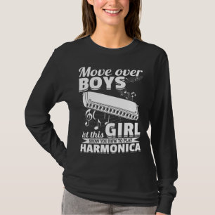 Let This Girl Show You How To Play Harmonica Music T-Shirt