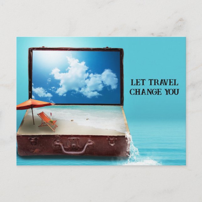 LET TRAVEL CHANGE YOU TRAVEL FANTASY DESIGN  POSTCARD (Front)