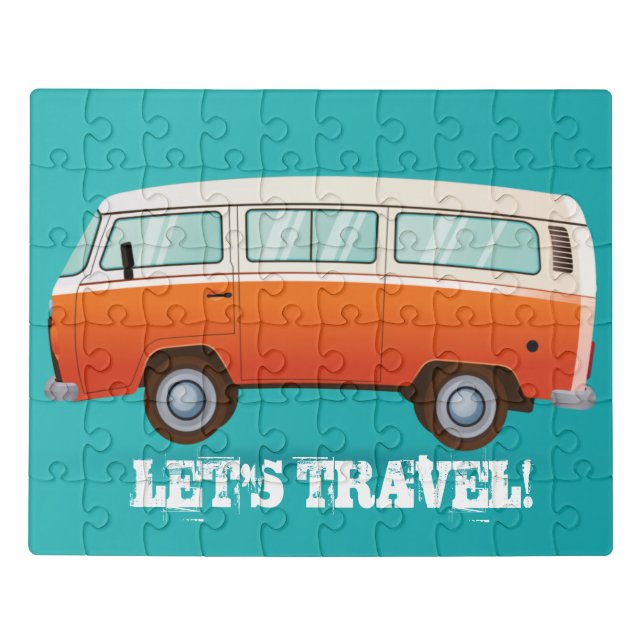 LET' TRAVEL,HIPPIE VAN JIGSAW PUZZLE (Puzzle Horizontal)