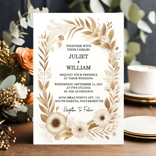 Let Tuscan Italian Coffee Sorrento Casual Wedding Invitation
