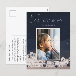 Let Us Adore Him Bethlehem Religious Christmas Holiday Postcard
